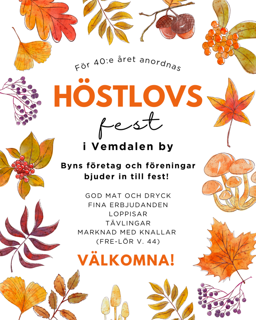 Höstlovsfest Vemdalen 2025 (Instagram)